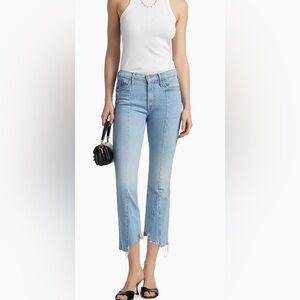 Mother The Insider Pointy Fray Low-Rise Stretch Crop Jeans